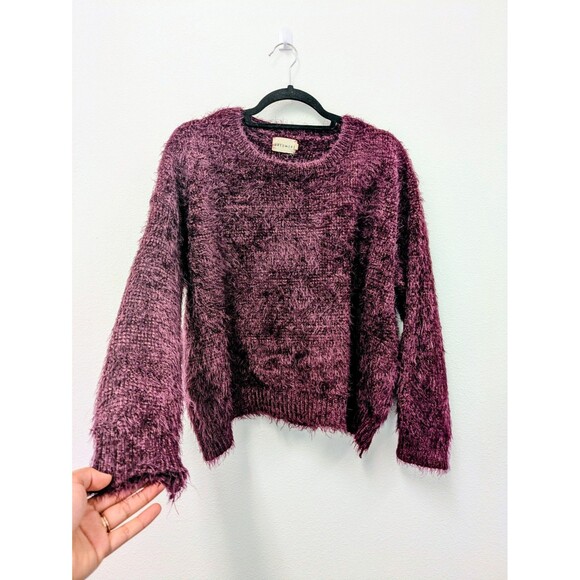Dreamers Burgundy Purple Soft Eyelash Sweater sz 1XL Cozy Winter Gilmore Girls - Picture 2 of 8